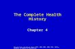 Complete health history
