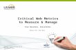 Critical web metrics to measure & manage