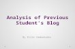 Analysis of past students blog A2