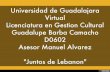 Universidad de Guadalajara Virtual Licenciatura en Gestion Cultural Guadalupe Barba Camacho D0602 Asesor Manuel Alvarez  "Juntos de Lebanon"