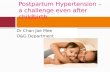 Postpartum management of hypertensive disorders in pregnancy