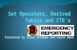Set Operators, Derived Tables and CTEs
