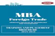 Mba Foreign Trade (Training And Placement Brochure )