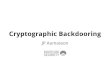 NSC #2 - D3 03 - Jean-Philippe Aumasson - Cryptographic Backdooring