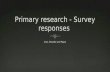Primary Research: Survey Responses