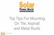 Top tips for mounting on tile, asphalt and metal roofs