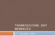 Thanksgiving day memories