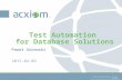 Paweł Gutowski - Test Automation for Database Solutions