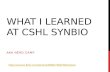 What I learned at CSHL SynBio 2013