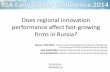 Does regional innovation performance affect fast-growing firms in Russia?