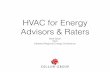 HVAC for Energy Advisors & Raters
