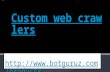 Custom web crawlers