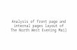 Analysis of The North West Evening Mail front and internal pages layout