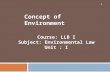 Llb i EL u 1.1 environment concept