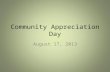 Community appreciation day
