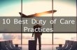 Top 10  Duty of Care Practices