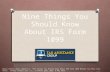Nine things you should know about IRS Form 1099