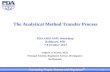 The Analytical Method Transfer Process  SK-Sep 2013