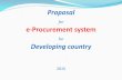 Proposal for e-Procurement System for Developing Country