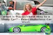 What is the quickest way to a shiny car    pearl waterless car wash