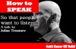 How to speak-  Julian Treasure