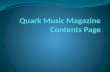Quark music magazine contents page music magazine