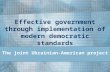 Effective government through implementation of modern democratic standards