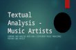 Textual Analysis -  Music Artists
