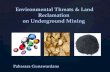 Environmental threats and Land Reclamation on underground mining of Gem,graphite and gold