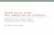 Boston Ballet School Arts Administration Internship Presentation