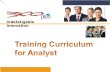 Training curriculum for_analyst