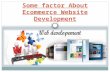 Some Factor About Ecommerce Website Development