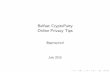 CryptoParty Belfast July 2015 Online Privacy Tips