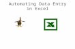 Automating data entry in excel