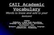 CA II Academic Vocabulary