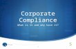 Corporate Compliance Overview