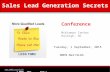 Sales Lead Generation Secrets Conference Raleigh 2015