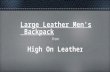 Large leather men's backpack - High On Leather