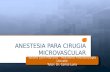 Anestesia en cirugia microvascular