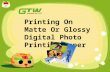Printing On Matte Or Glossy Digital Photo Printing Paper