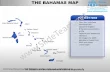 Editable bahamas power point map with capital and flag templates slides outlines region