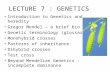 Genetics Lecture