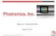 Photronics Analyst and Investor Day Presentation - March 26 2015