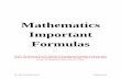 List of Important Formula for Maths