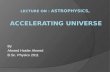 Accelerating universe (general leture)