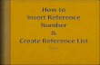 5. How to Insert Citation Number and Create Ref List