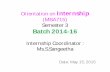 Orientation for Students - Finaal May 16, 2015- Internship