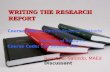 Writing the Research Report