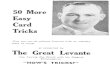 The Great Levante - Fifty More Easy Card Tricks