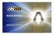Ansys fluent Solver Settings